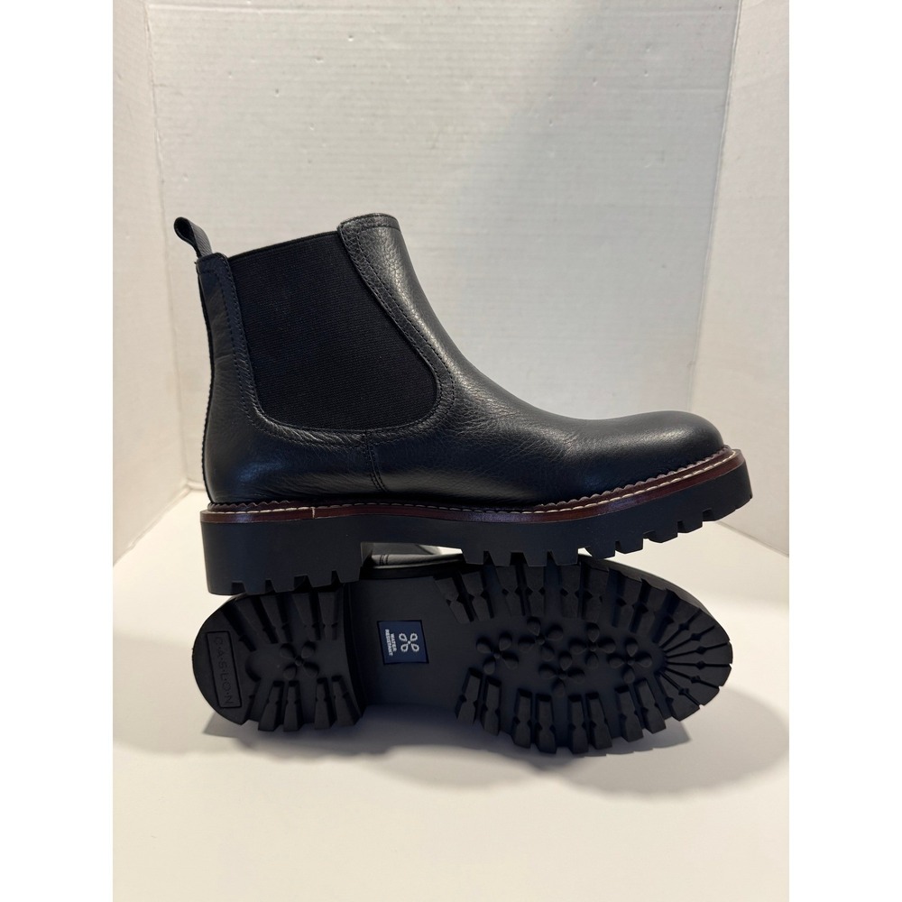 Caslon Miller Water Resistant Chelsea Boots Lug Sole Sz 7 Black Leather NWOT